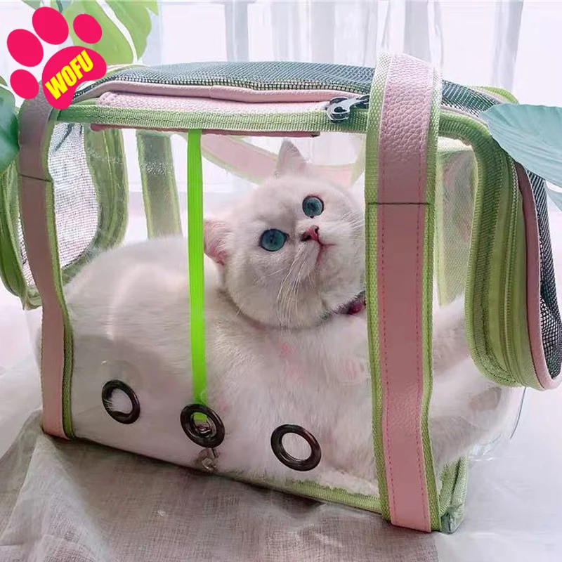 

WOFUWOFU Pet Transparent Carrier Satchel, Bubble Backpack Carrier, Cats and Puppies, Hiking, Walking & Outdoor Use