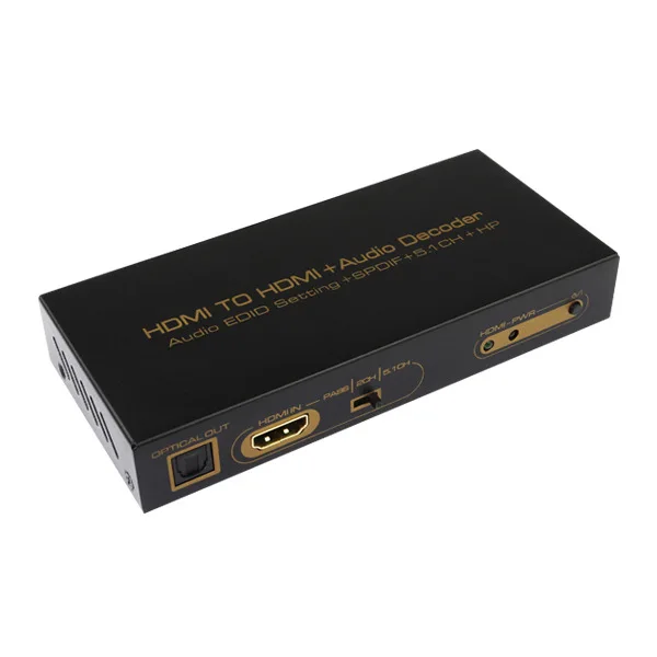 HDMI к + аудио декодер оптический SPDIF RCA Edid установка Spdif 5.1CH HP 3D конвертер DVD