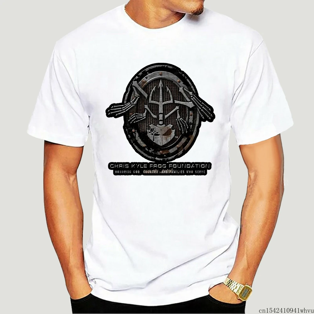 

CHRIS KYLE T-Shirt FOUNDATION Oval Frog Sniper New Authentic Men T Shirt Lycra Tops Tees O-neck Casual Size M-5XL