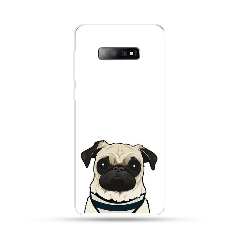 

CARTOON Pug Dog French Bulldog Phone Case For Samsung Galaxy S5 S6 S7 S8 S9 S10 S10e S20 edge plus lite cover shell funda capa