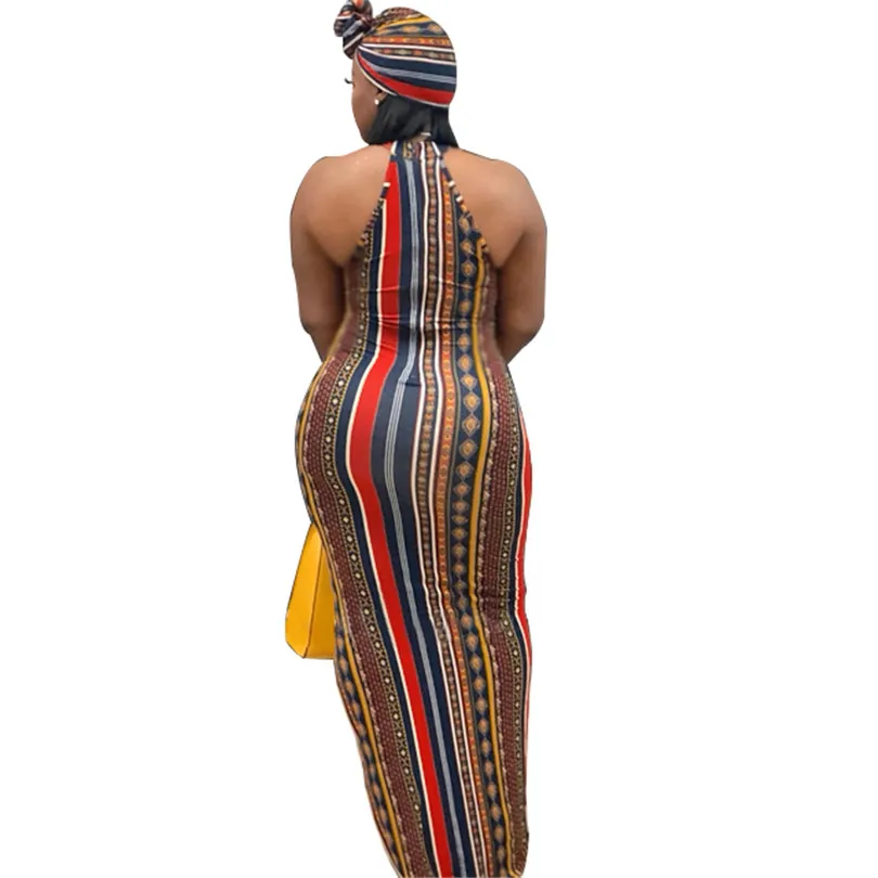 Для женщин новинка 2020 костюм в африканском стиле и сексуальное платье полоску с