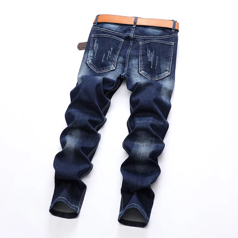 

Mens Fashion Jeans Slim Homme 2020 Ripped Spijkerbroeken Heren Straight Pantalones Baqueros Para Hombre Embroidered Casual Pants