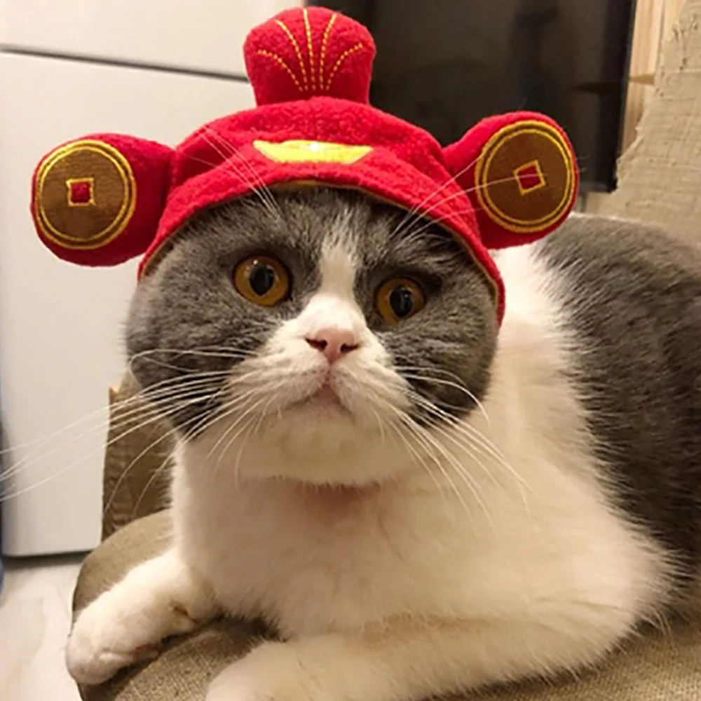 Новогодняя Милая шапка для косплея из искусственной кожи в виде кошки головные