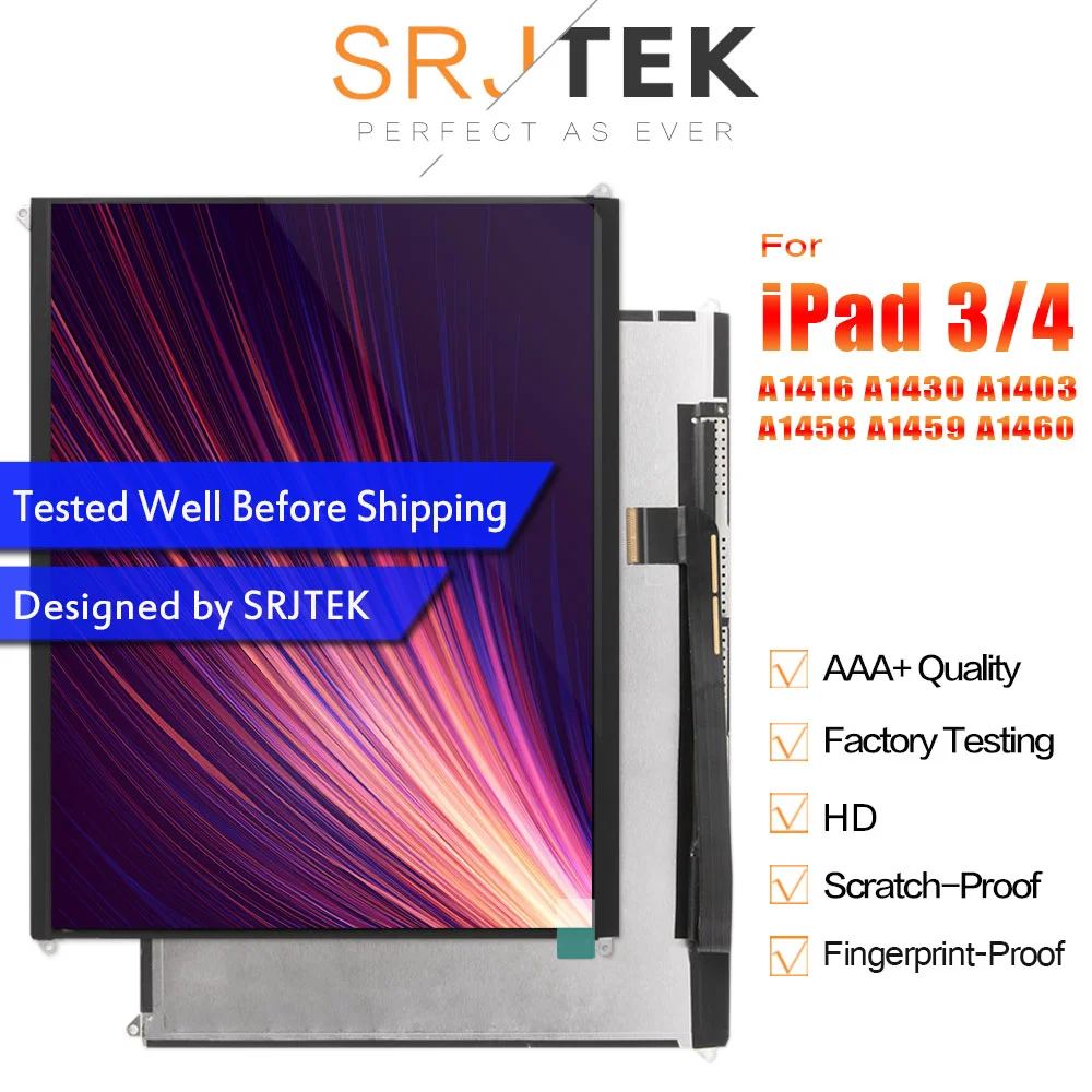 ЖК дисплей SRJTEK 9 7 для iPad 3 4 iPad3 iPad4 A1416 A1430 A1403 A1458 A1459 A1460 матричный экран панель