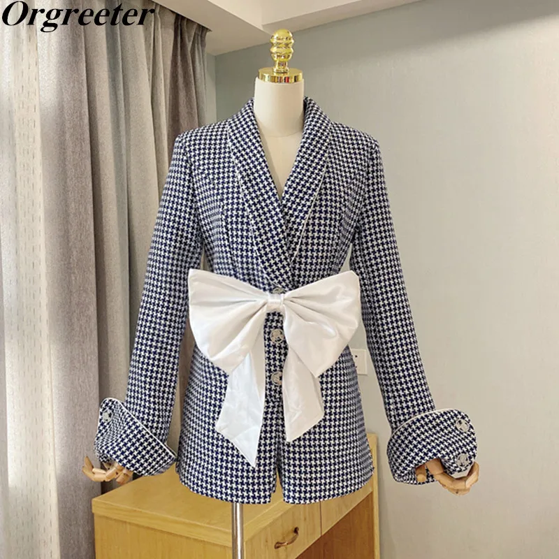 

Оригинальные синие комбинезоны с лацканами из твида на заказ, женские комбинезоны с пряжкой, винтажный шерстяной комбинезон с поясом-банто...