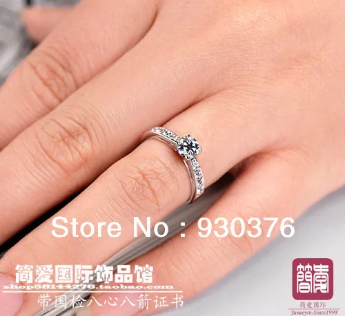 Классические обручальные кольца из синтетического камня с четырьмя когтями