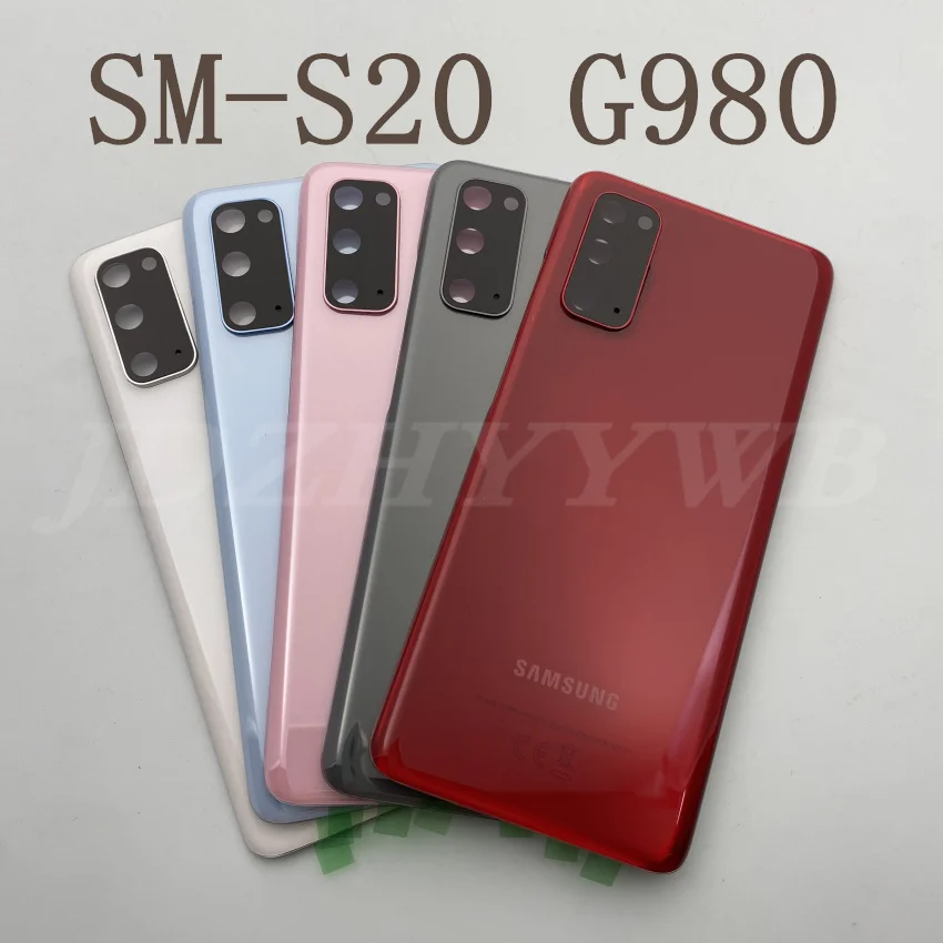 

Original For Samsung Galaxy S20 G980 SM-G980F Back Battery Cover Rear Door Glass Housing Case Replacement Part+Adhesive