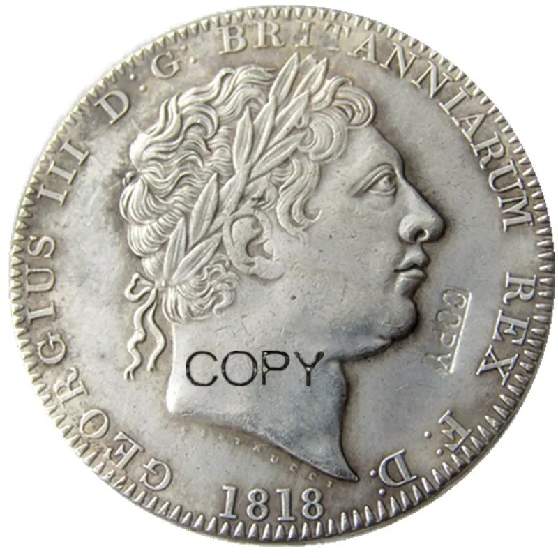Великобритания 1818 король Джордж III Корона Посеребренная письмо край копия