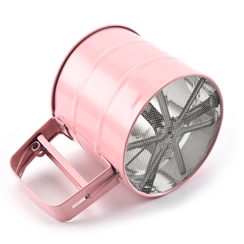 Чашка просеиватель из нержавеющей стали сито для муки сетчатая пудра ручная