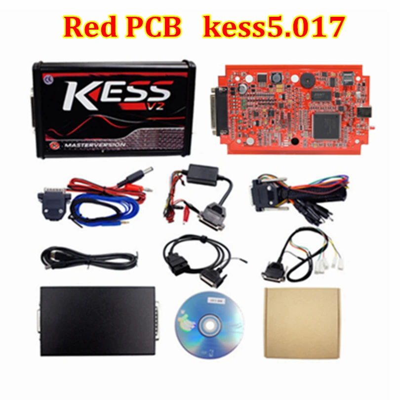 Самый KTAG V7.020 SW V2.25 онлайн мастер версия kess 5,017 V2.47 Нет Маркер тюнинг для автомобиля Грузовик ECU инструменты программирования - Цвет: Red PCB kess5.017