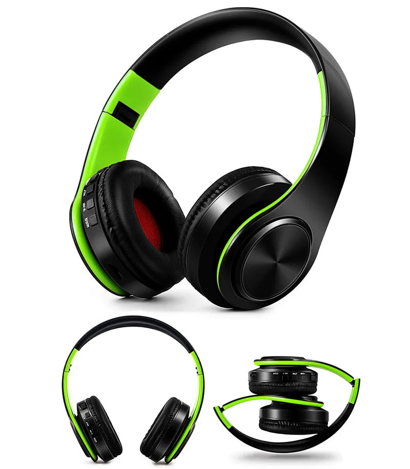 Hi-Fi стерео наушники bluetooth наушники Музыкальная гарнитура FM Поддержка SD карты с микрофоном для мобильных телефонов xiaomi iphone Tablet PC
