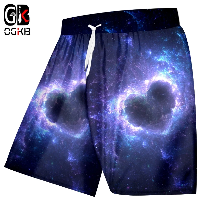 Шорты OGKB мужские с рисунком звездного неба пляжные короткие штаны для пляжа