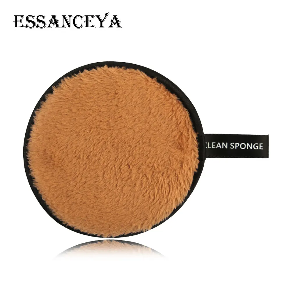 Brown ESSANCEYA 1/3Pcs макияж спонж для снятия мягкий полотенчатая ткань микрофибра колодки Уход за кожей лица Очищение Многоразовые моющиеся салфетки колодки естественный жидкость для снятия - Цвет: Brown