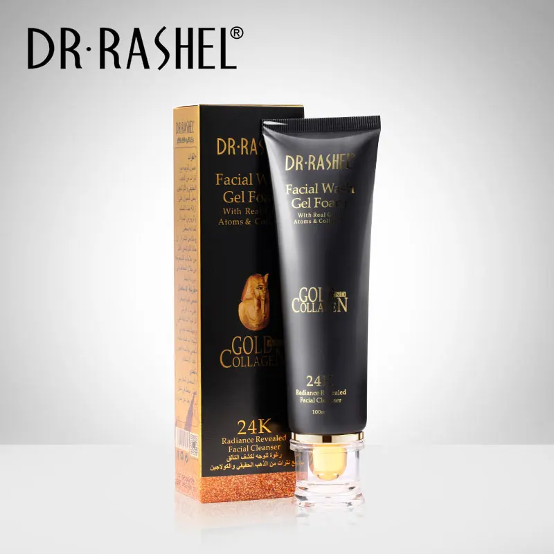 Гель для мытья лица DR.RASHEL отбеливание золотистых элементов 24K гель из пенопласта