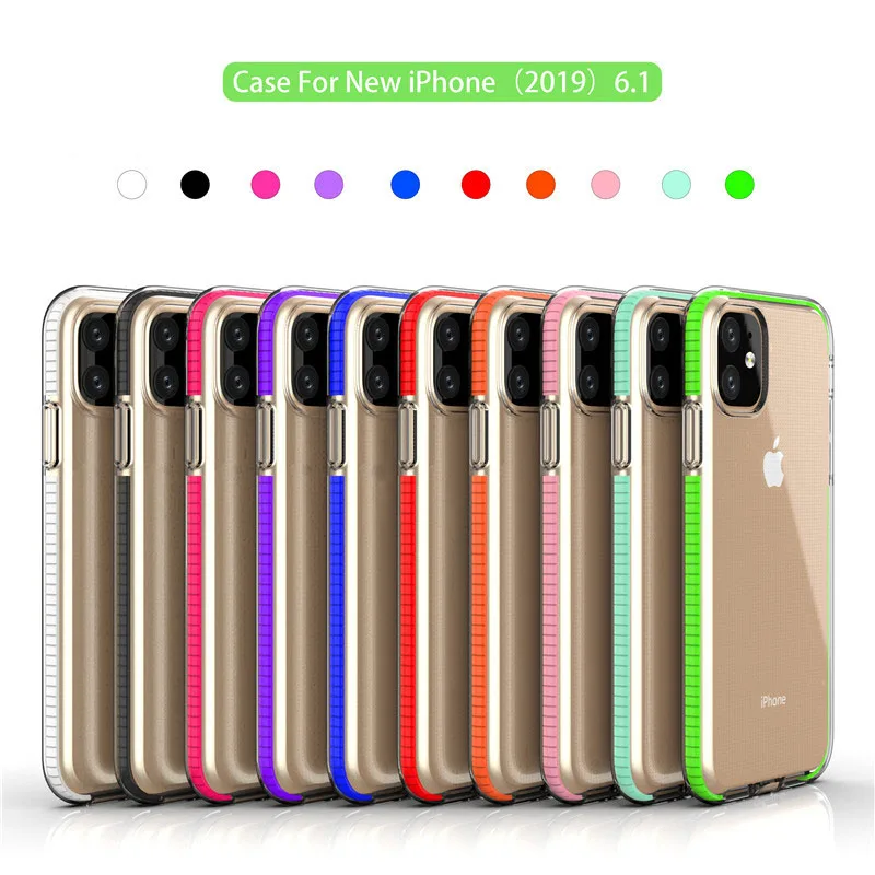 Уникальный дизайн двойной цветной ТПУ анти-осенний чехол для телефона iphone 6 7 8X11 Pro
