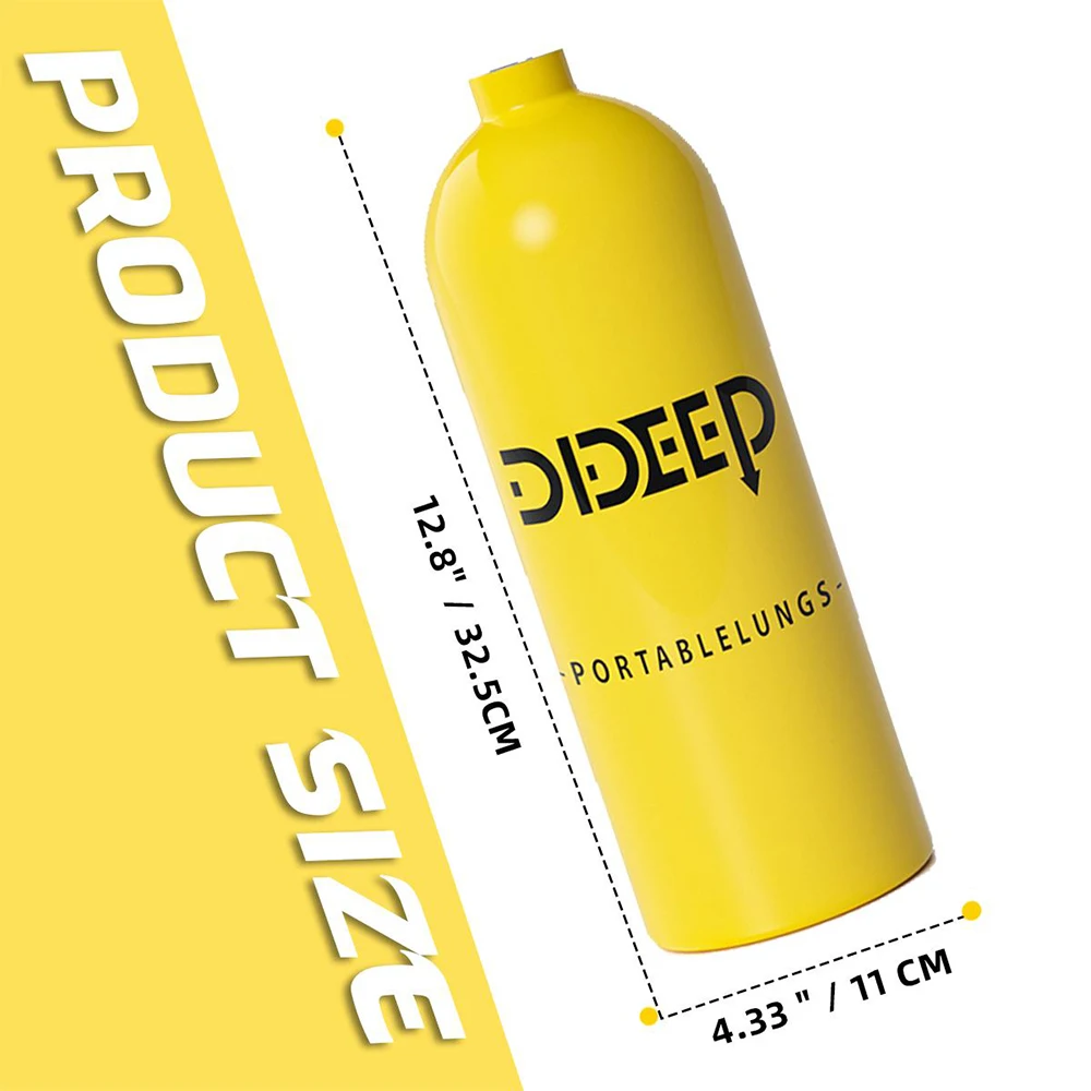 DIDEEP 2L Scuba Diving Cylinder Mini Oxygen Tank Dive Respirator for Snorkeling Breath Bucear buceo Equipment |