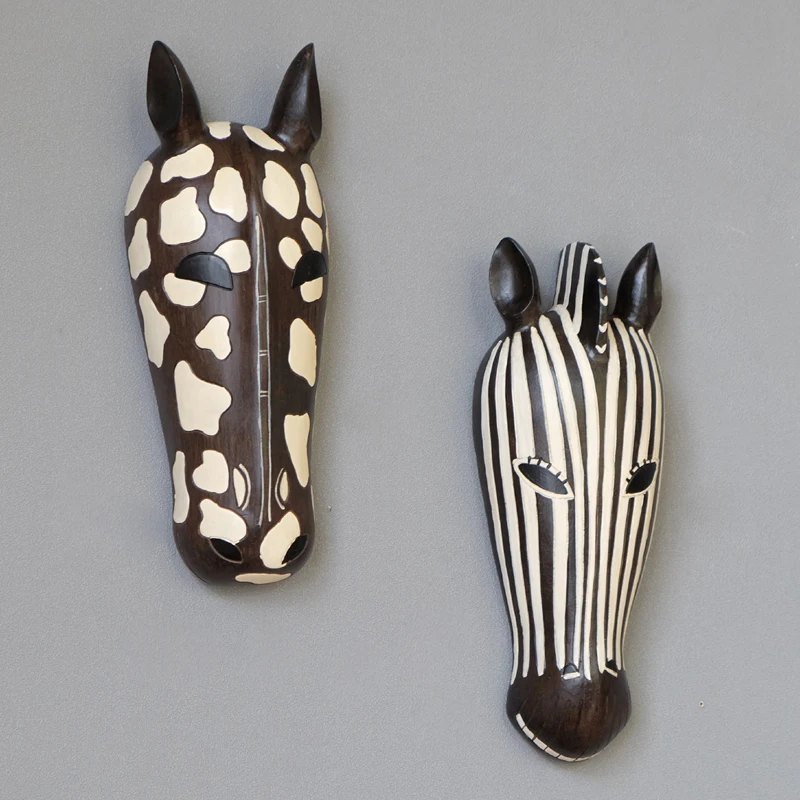 

[MGT] Nordic wall personality zebra head decoration home living room wall decoration animal head pendant wall hanging