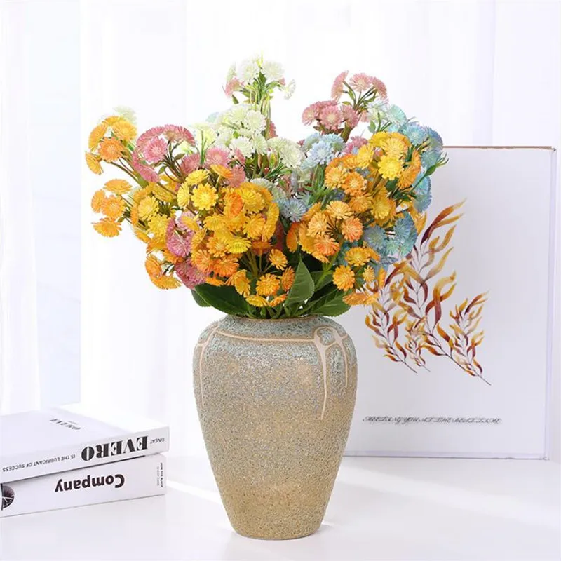 11 шт поддельные короткие Стволовые хризантемы мяч (6 голов/шт) 19 69