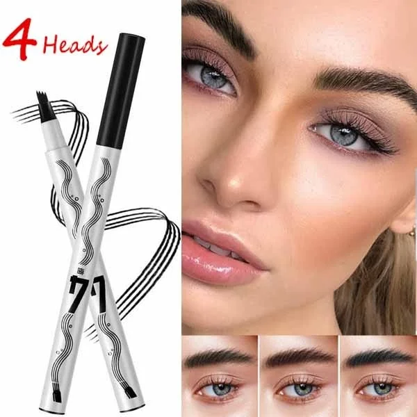 

1PC Four Fork Liquid Eyebrow Pencil Microblading Eyebrow Pen Waterproof Brown Tattoo Eyebrow Crayon pen