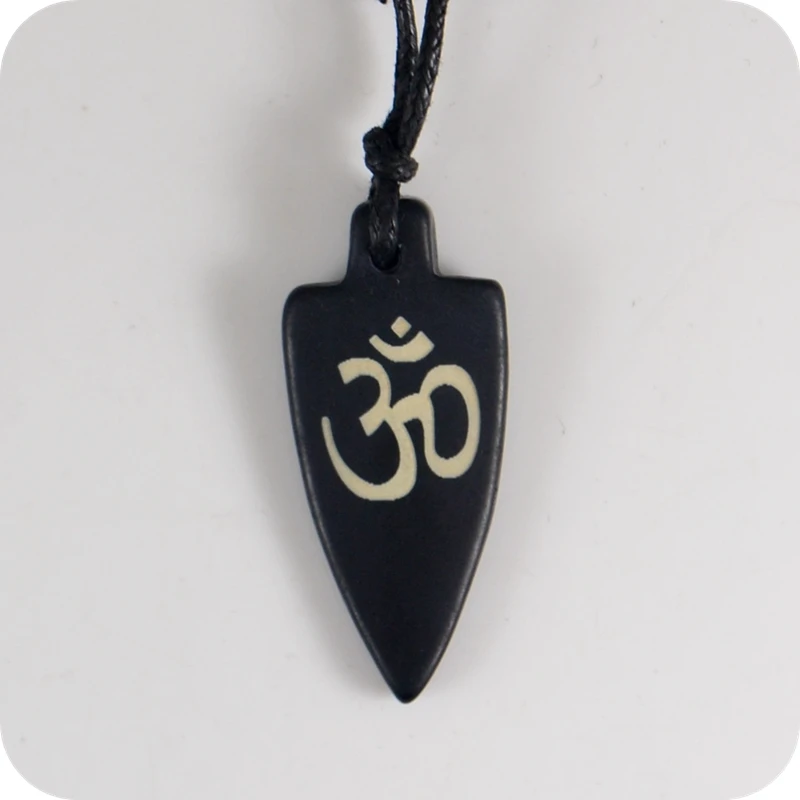 AUM OM Ohm индуизм йога индийская резьба по костям из смолы Амулет подвеска