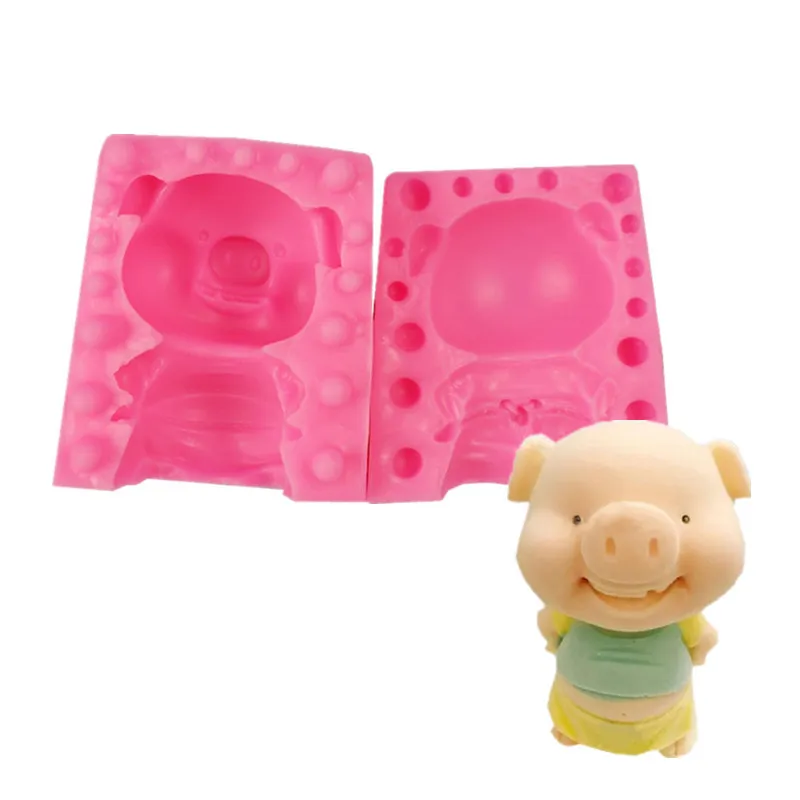 

3D Pig Mousse Cake Mold Baking Diy Pig Head Pig Chocolate Dessert Ice Cream Cake Mold Candle Mold