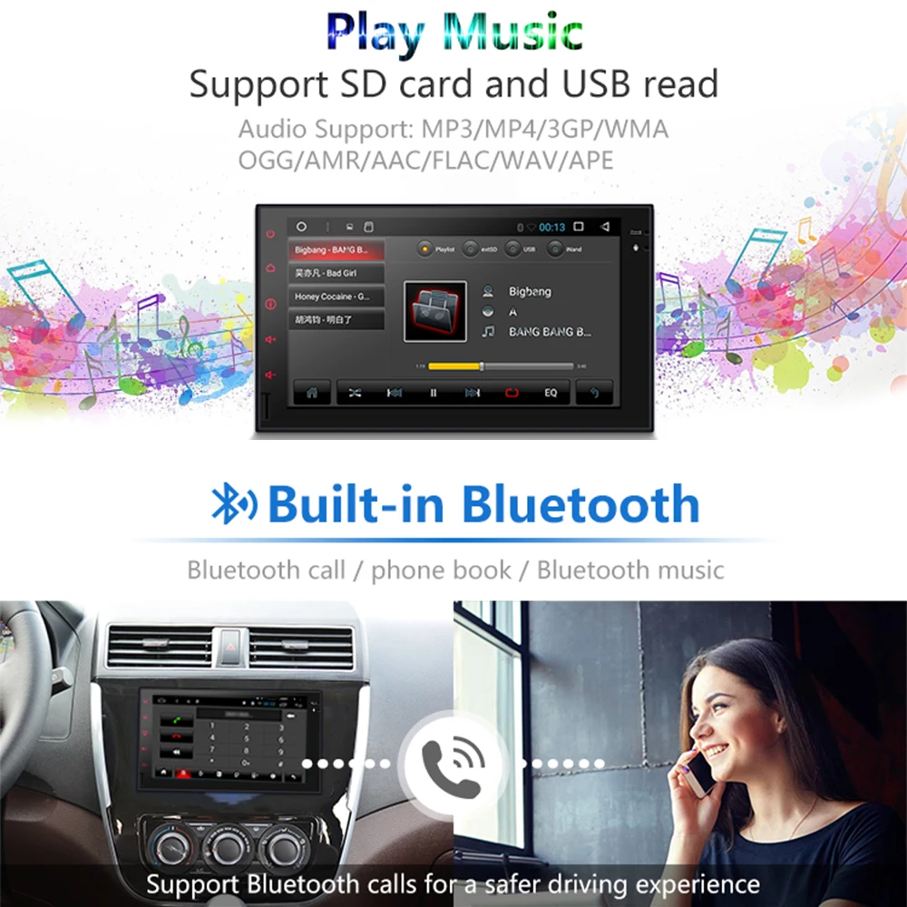 2DIN четырехъядерный Android 8 1 автомобильный DVD-плеер для Ford Focus CMAX S-MAX FIESTA GALAXY FUSION TRANSIT