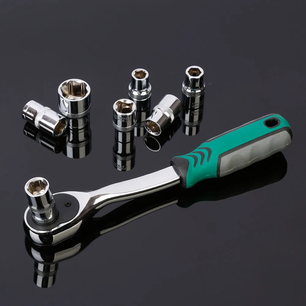 

Набор гаечных ключей HGhomeart, комплект ручных инструментов с храповым механизмом, подходит для дома, гаража или автомобиля