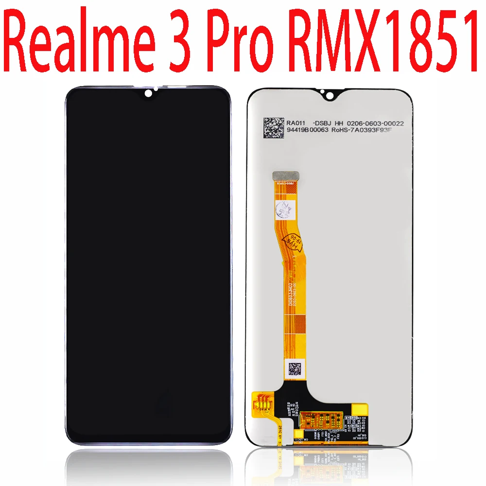 ЖК дисплей 6 3 дюйма для Realme3 Pro RMX1851 сенсорный экран дигитайзер замена Realme Pro|Экраны