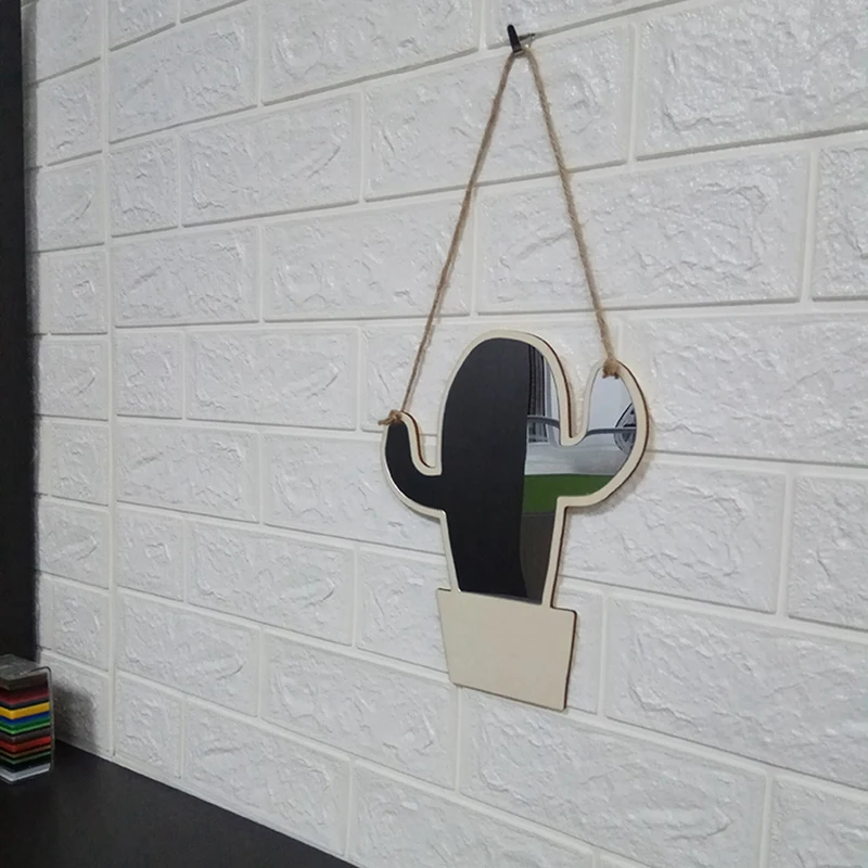 Детское мультяшное декоративное зеркало для ванной комнаты деревянная