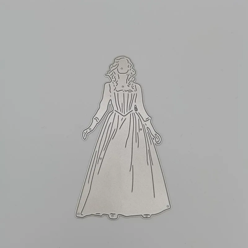 Красивый молодой женщины металлический Трафаретный вырубной штамп Скрапбукинг