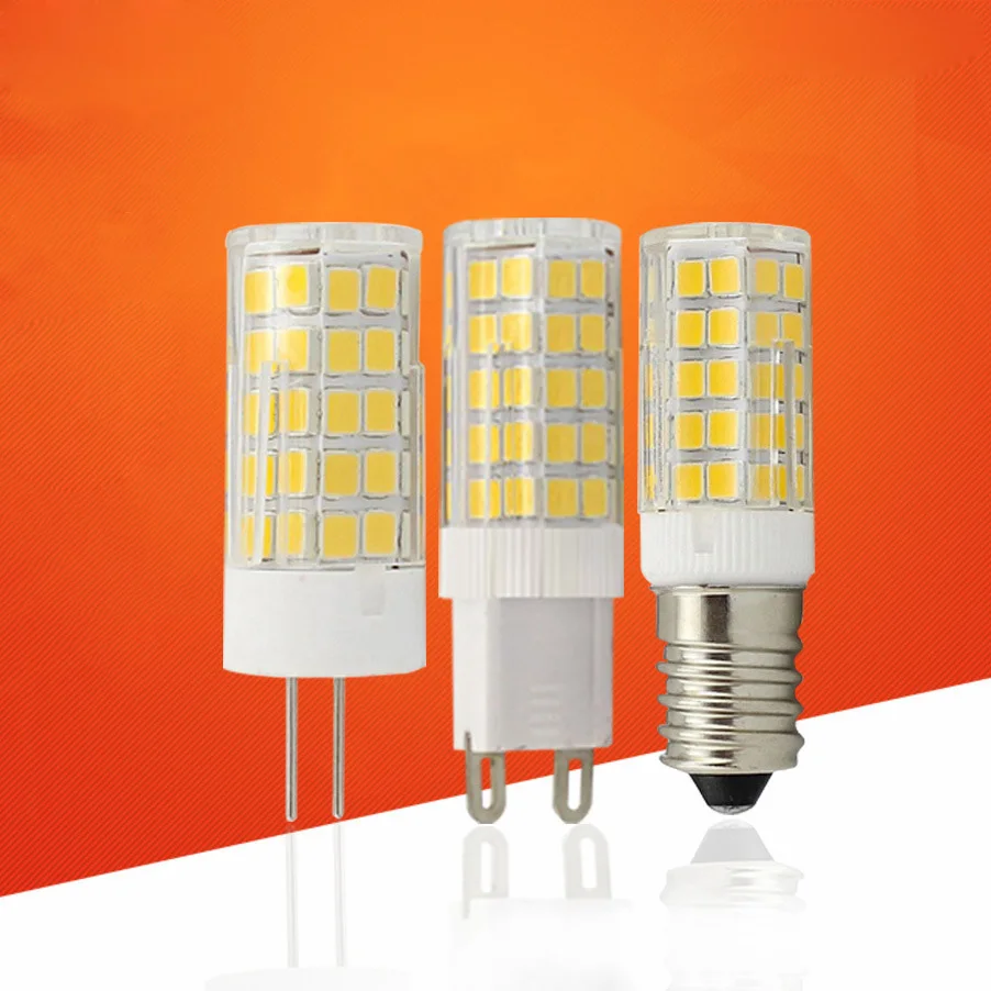 G4 G9 E14 Лампа 220V 230V 240V 5 Вт 7 9 12 2835 SMD высокое качество Керамика светодиодный