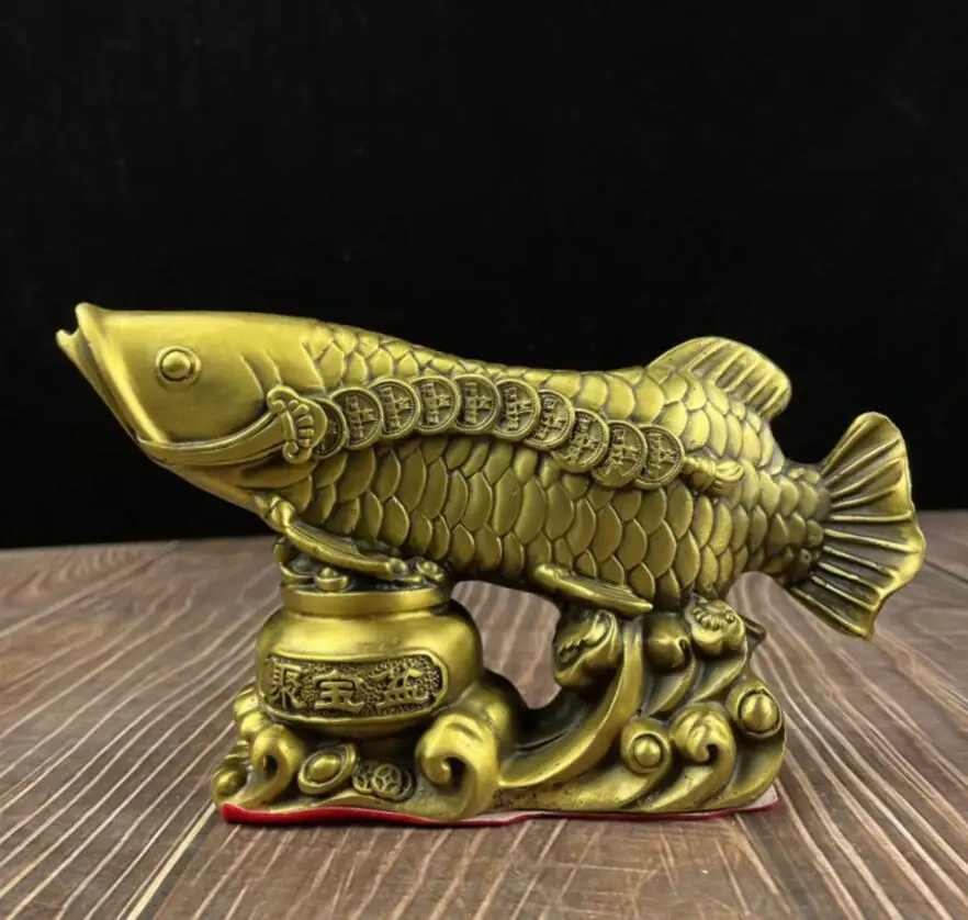 

Латунная статуя верблюжьего стандарта, золотая статуя Arowana, украшение для офиса, украшение для дома и рабочего стола, статуя ручной работы