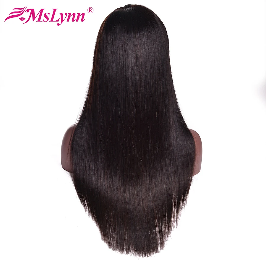 Парики из человеческих волос на сетке спереди с челкой парик прямых