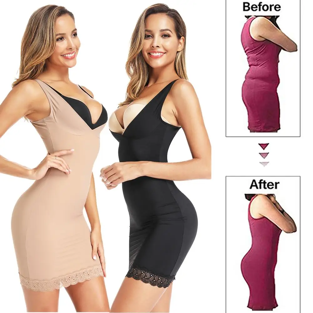 Женское платье комбинация Корректирующее белье Утягивающее корсет облегающее