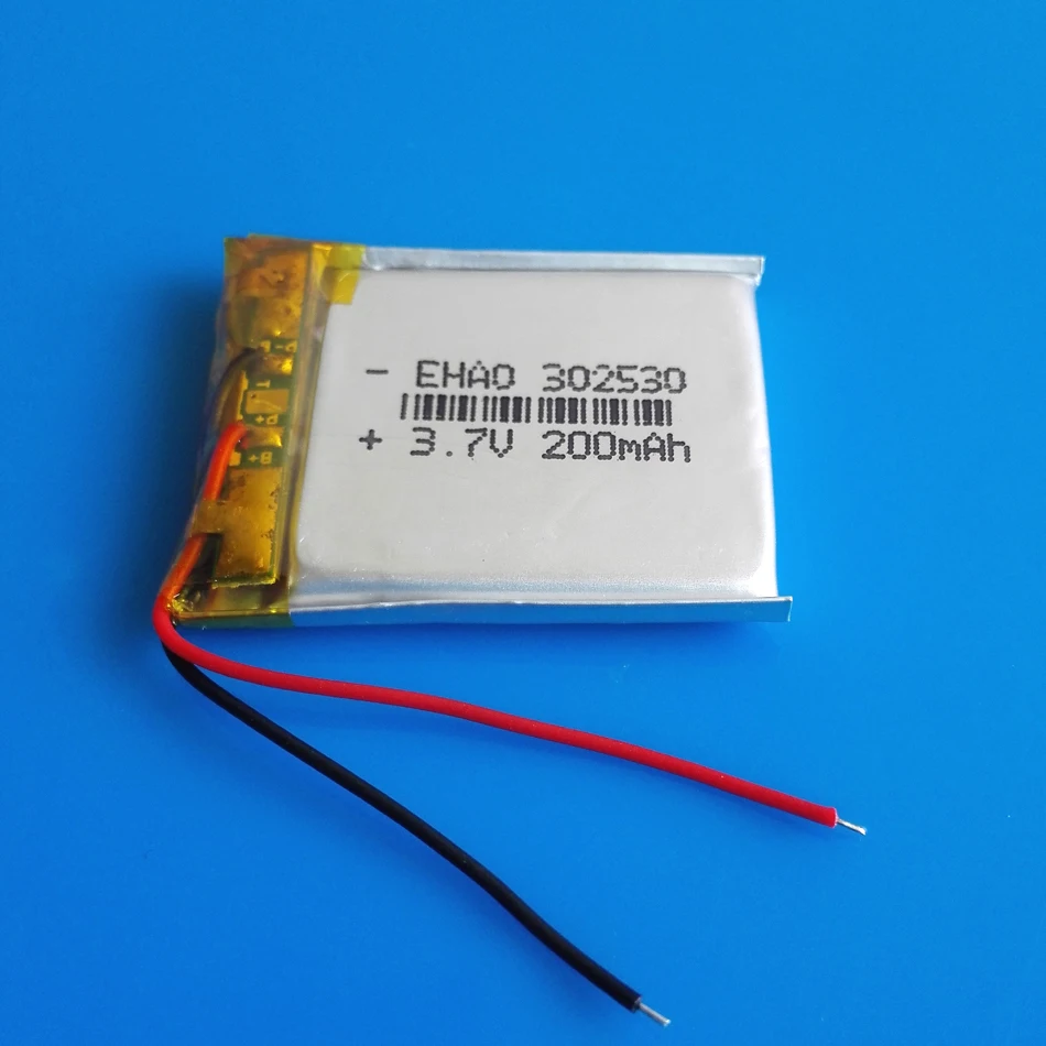3.7V 200mAh 302530 Polymer lithium Lipo Lion battery rechargeable customized for mp3 gps bluetooth headset smart watches | Электроника