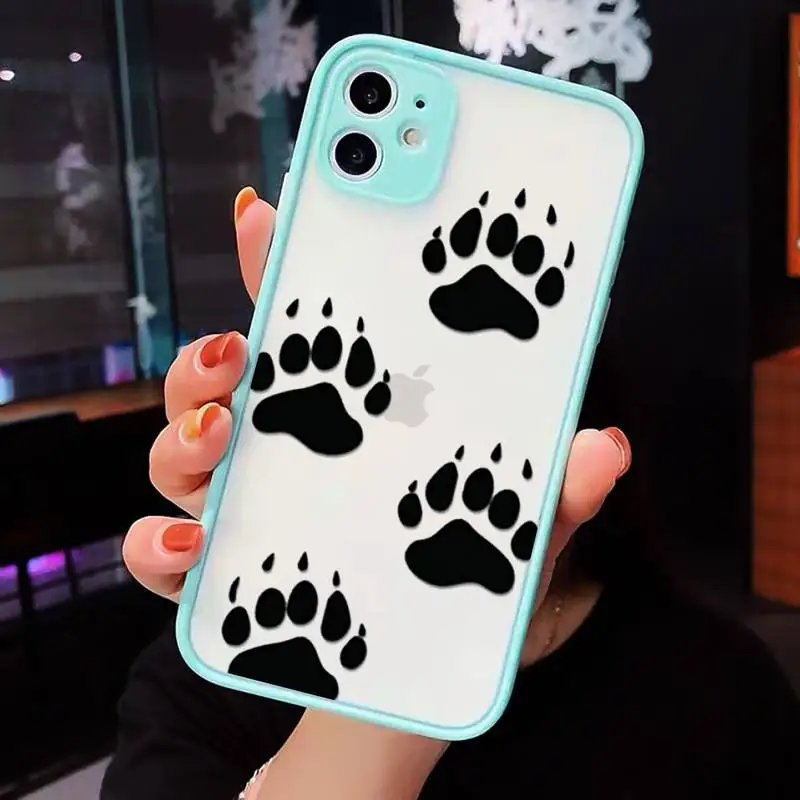 

Cute cat funny dog love Phone Case Matte Transparent for iPhone 7 8 11 12 s mini pro X XS XR MAX Plus cover funda