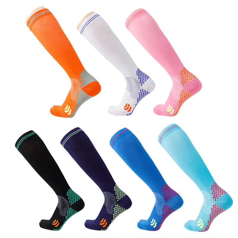 

Fashion Long Tube Compression Stockings for Running Flight Travel Boost Stamina Circulation Recovery Socks Material Nylon