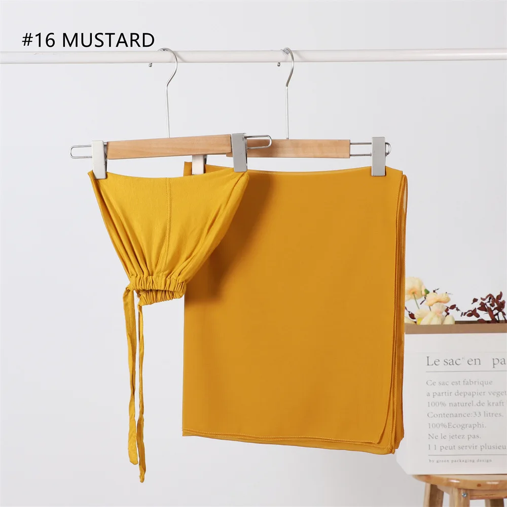 Однотонный комплект из 2 предметов женский тюрбан шифона премиум-класса длинная