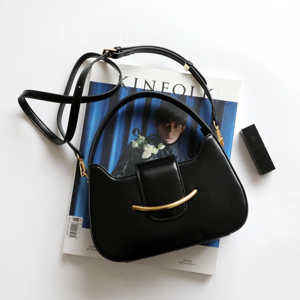 2021 Genuine Leather Mini Tote Bags for Women Fashion Button Shoulder Messenger Bag High Quality Ladies Handbags and Purses