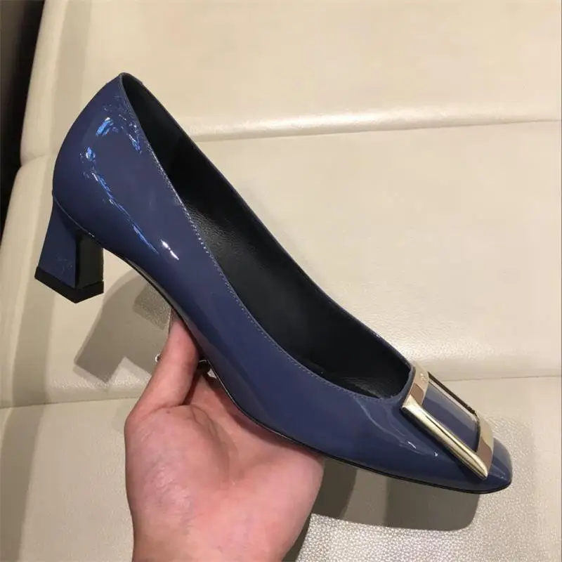Туфли-лодочки женские из лакированной кожи на высоком каблуке 5 см | Обувь