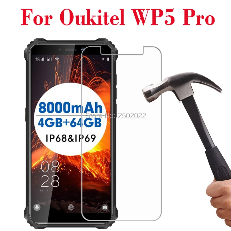 

10pcs tempered glass for oukitel wp5 pro glass explosion-proof protective screen protector for oukitel wp5 pro mobile phone film