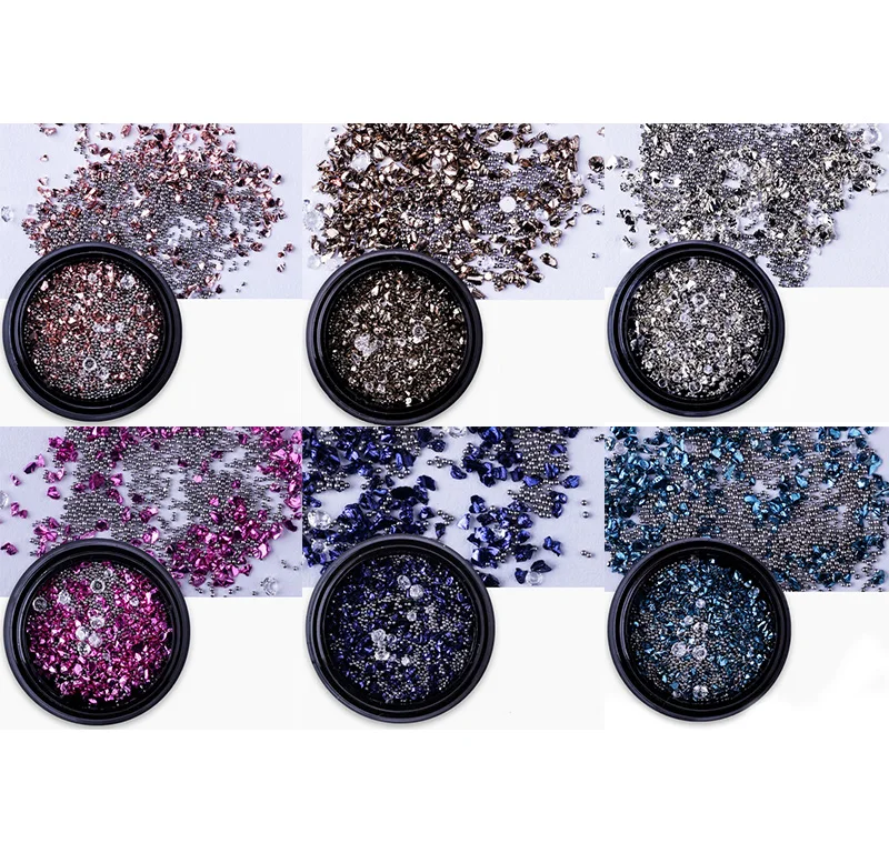 

Micro-drilled Smashed Small Broken Diamond Crystal Sand Mixed Super Flash New York Storm For UV Resin Epoxy Mold Decoration