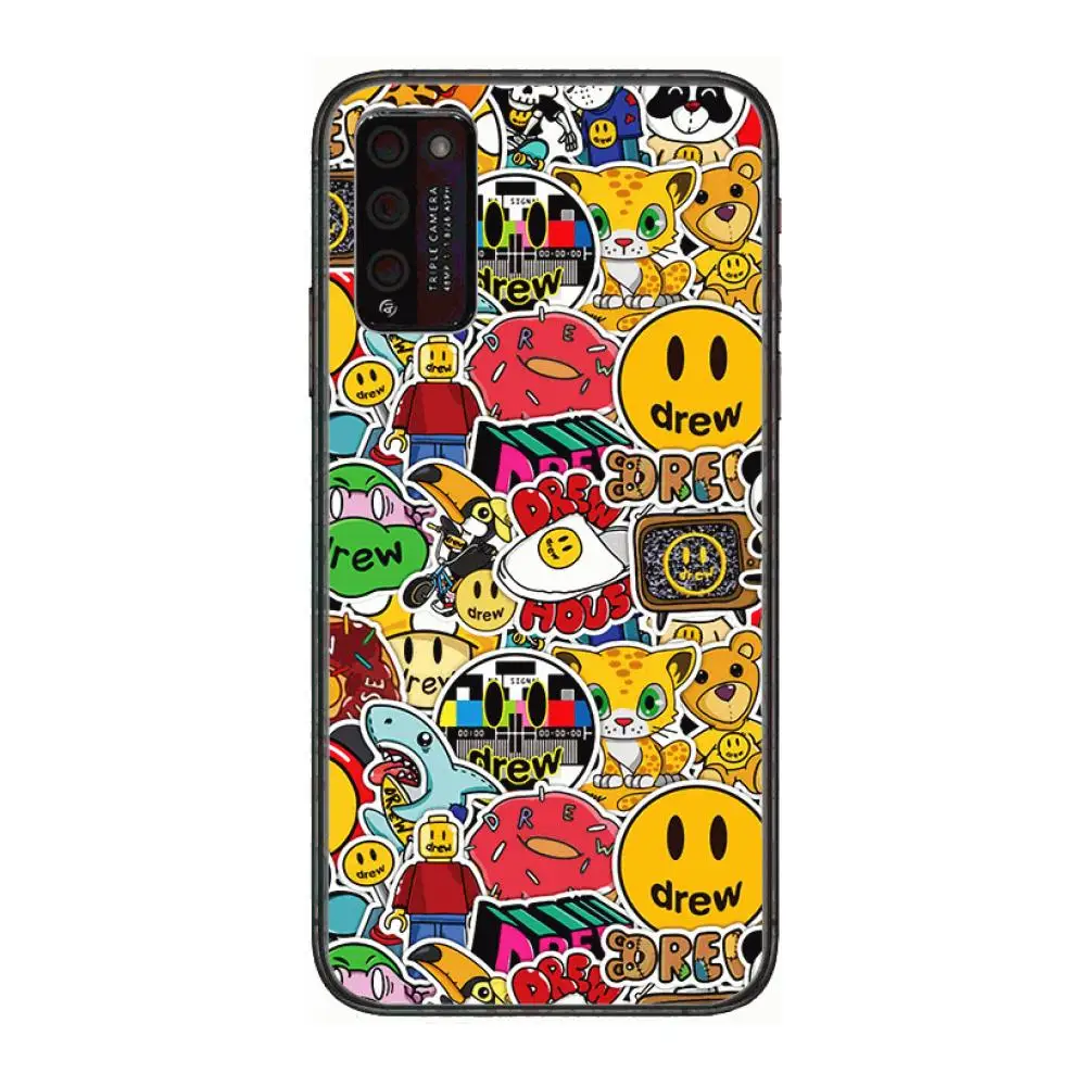 

Luxury fashion brand Clear Phone Case For Huawei Honor 10 20 30 9 X Pro Lite V 5G RU Black Etui Coque Hoesjes Comic Fashion