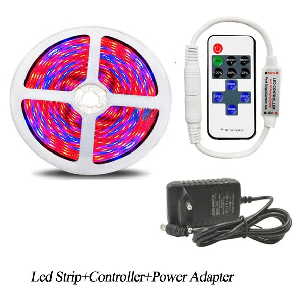 

20M 15M 10M 5M Plant LED Grow Light 4:1 Full LED Spectrum Grow Light Strip SMD DC 12V LED Phyto Tape for Flowers Greenhouses