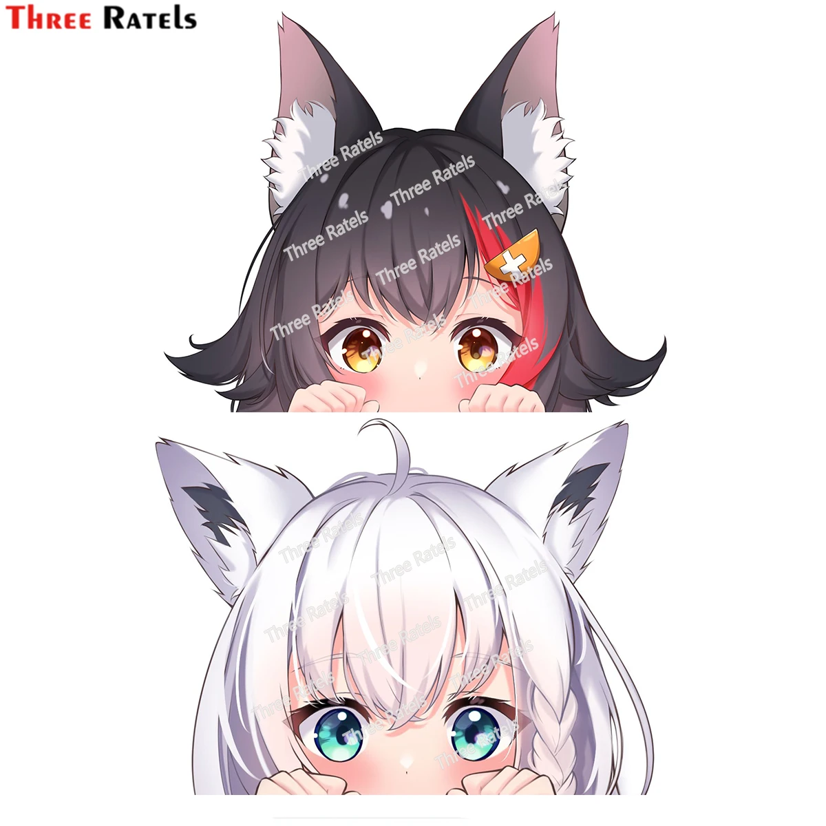 

Three Ratels H121 Shirakami Fubuki Hololive Stickers And Decals For laptop Luggage Skateboard Decoration Vinyl Material