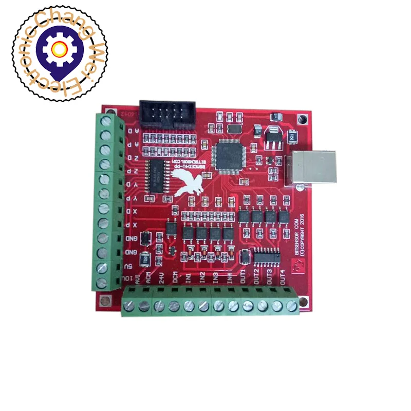 CNC красный коммутационная Плата USB MACH3 100 кГц 4 оси Интерфейс драйвер контроллер