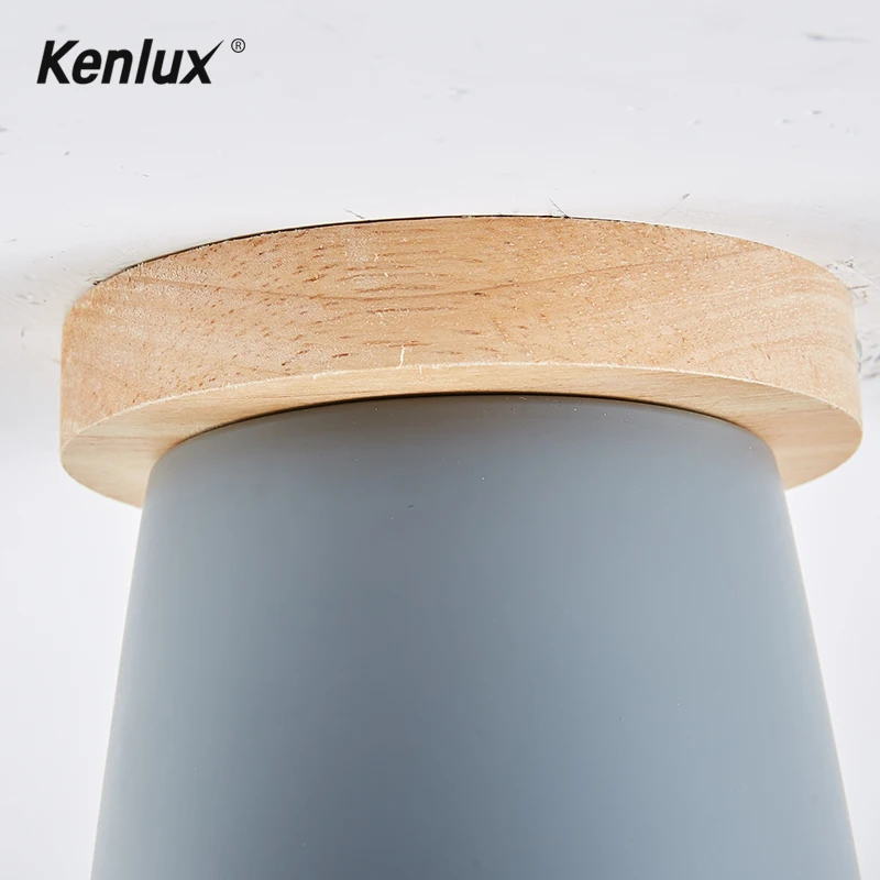 Скандинавский светодиодный деревянный потолочный светильник с поверхностным