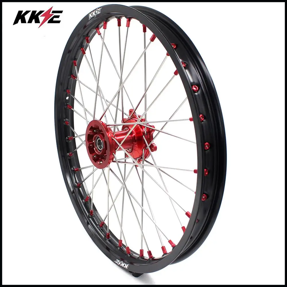KKE 2 & 19 литые MX колёса для HONDA CR125R CR250R 2002 2013 Красная соска|Колеса| |
