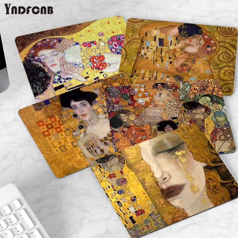 

YNDFCNB the kiss Gustav Klimt art painting Office Mice Gamer Soft Mouse Pad Rubber PC Computer Gaming mouse pad