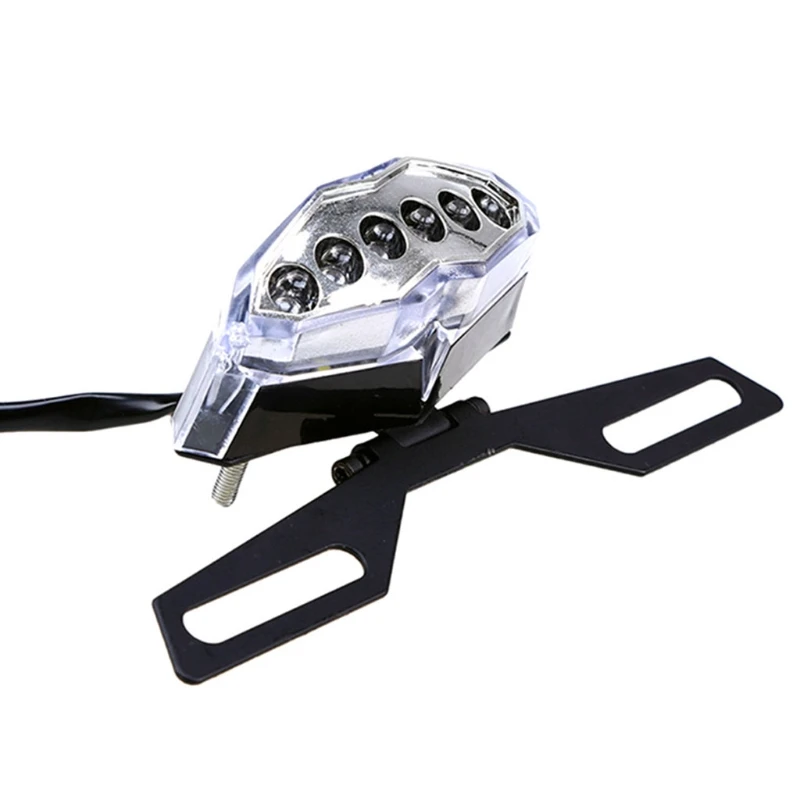 

Motorcycle License Plate Bracket Taillight Fixed Folding Number Plate Frame Holder Light Mount Universal Motorbike Parts